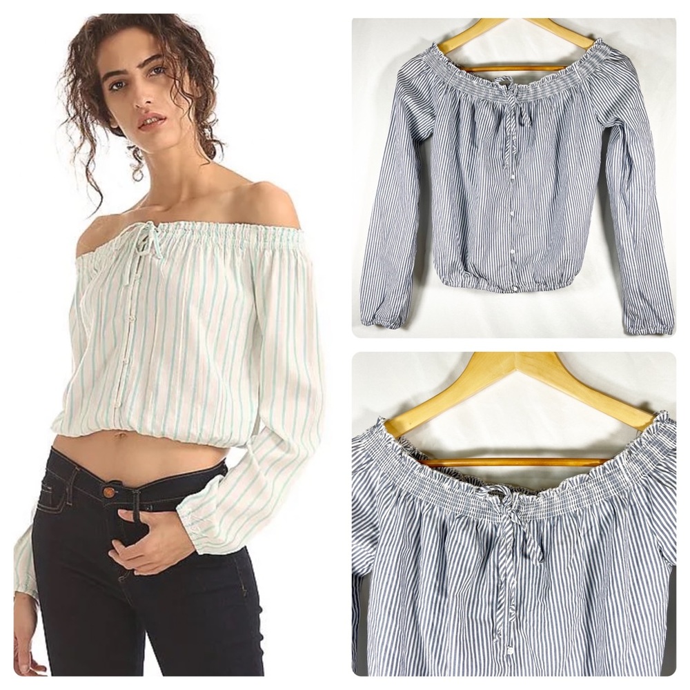 NEW Aeropostale Off the Shoulder Boho Crop Top